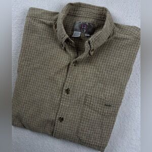 THE TERRITORY AHEAD VINTAGE MEN’S MICRO CHECK BUTTON DOWN POCKET CLASSIC FIT LG